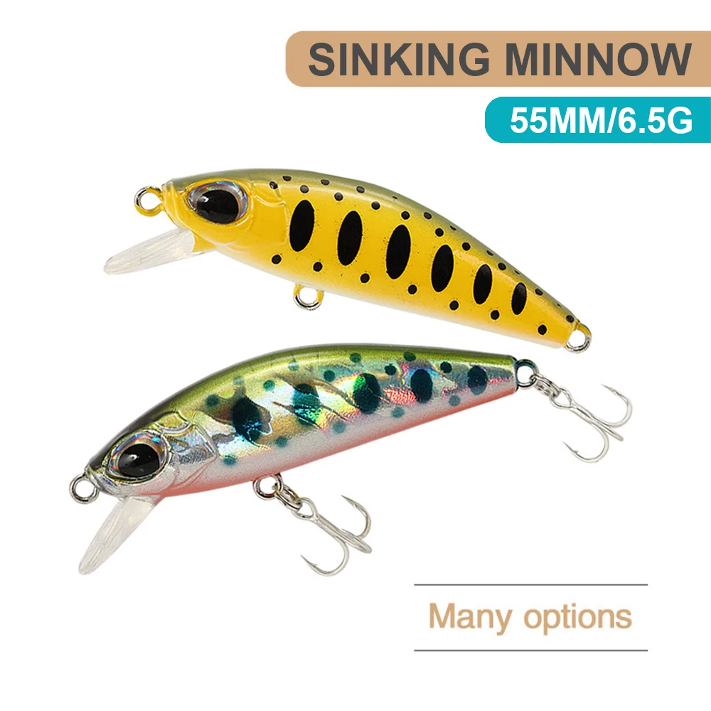 5.5cm 6.5g Fishing Lures Slow Sinking Minnow Wobbler Long Casting Artificial Hard Bait Trolling Jerkbait Trout Bass Bait MN635
5.5cm 6.5g Fishing Lures Slow Sinking Minnow Wobbler Long Casting Artificial Hard Bait Trolling Jerkbait Trout Bass Bait MN635