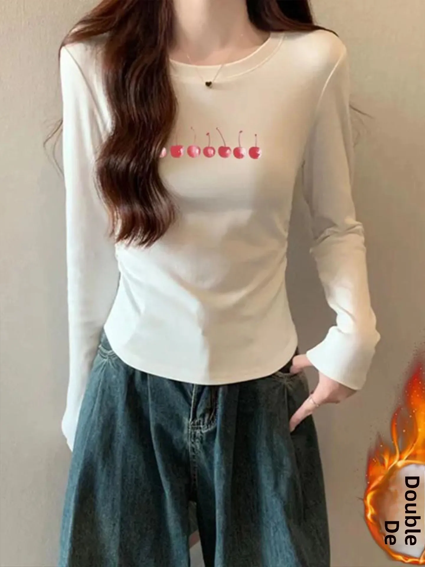 Autumn Winter Women's Slim Fit Long Sve T-irt ort Sle Dervo Warm Base irt Folded Waist Design Commute Faion
Autumn Winter Women's Slim Fit Long Sve T-irt ort Sle Dervo Warm Base irt Folded Waist Design Commute Faion