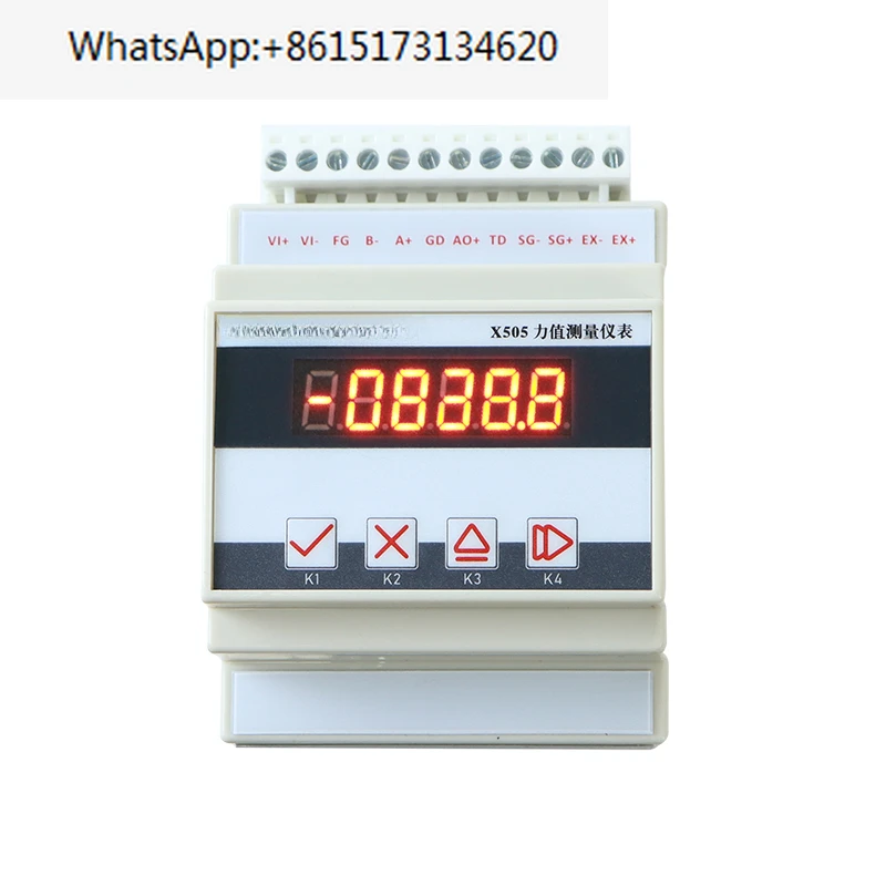 X505 weighing transmitter, weight force sensor, signal amplifier 485 communication ± 10V guide rail
X505 weighing transmitter, weight force sensor, signal amplifier 485 communication ± 10V guide rail
