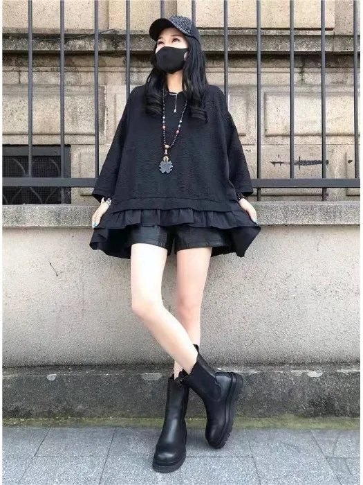 Women's Faion Oversized A-Line Batwing Sve T-irt Casual Comfortable Loose Fit round Ne Long Sve Color Top
Women's Faion Oversized A-Line Batwing Sve T-irt Casual Comfortable Loose Fit round Ne Long Sve Color Top