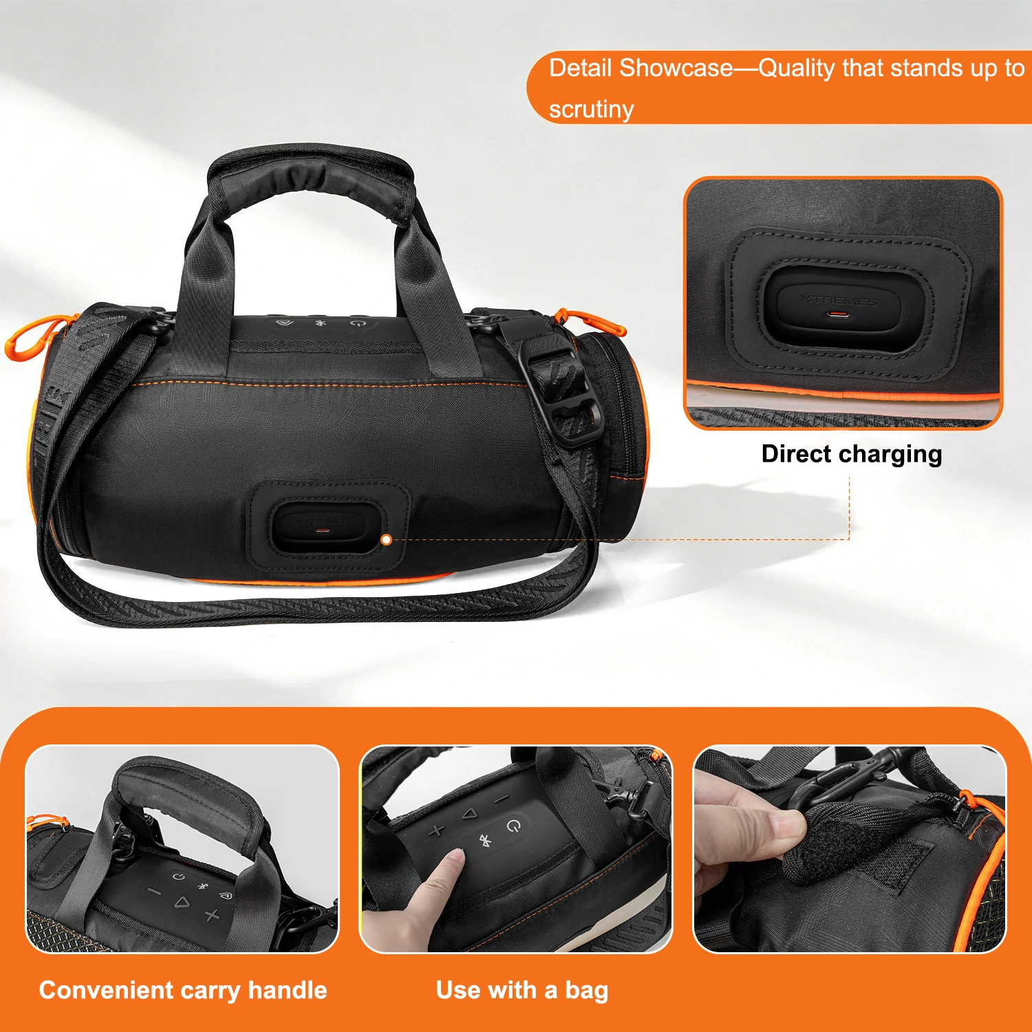 For JBL XTREME5 Waterproof Shockproof Portable Travel Storage Bag with Carry Strap Side Pocket Direct Charging
For JBL XTREME5 Waterproof Shockproof Portable Travel Storage Bag with Carry Strap Side Pocket Direct Charging