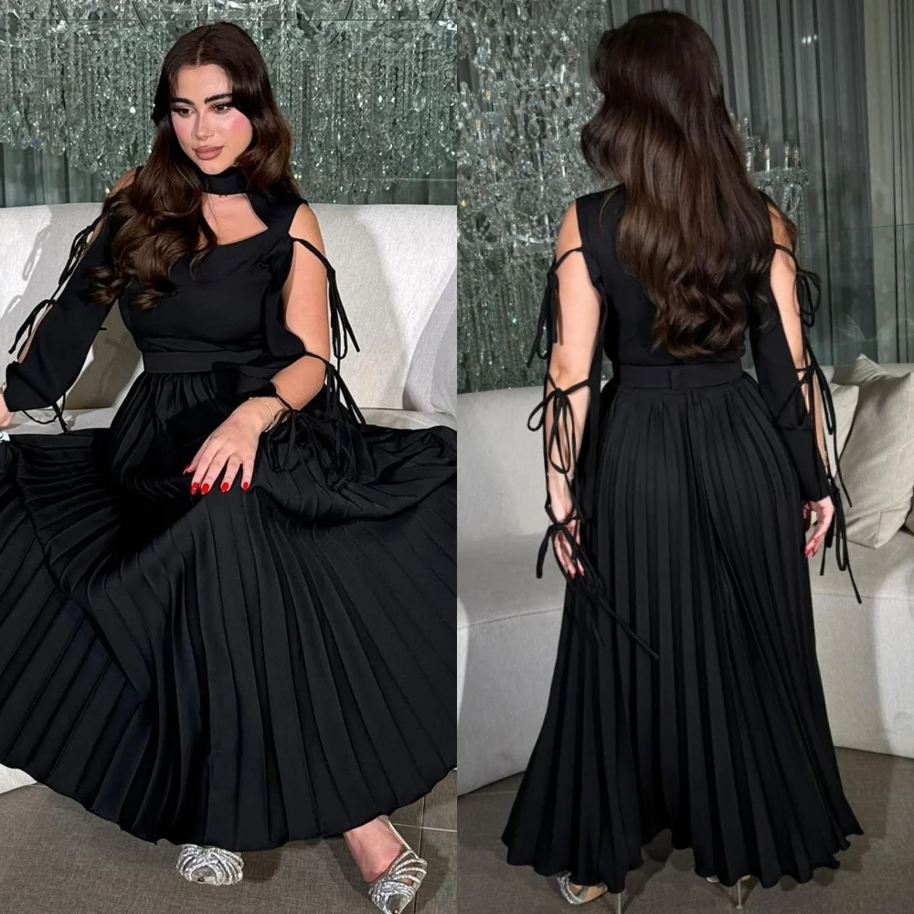 Customized Simple Fashion Jersey Pleat Sash Draped Bow A-line High Collar Midi Dresses Bespoke Occasion Dresses Elegant Classic
Customized Simple Fashion Jersey Pleat Sash Draped Bow A-line High Collar Midi Dresses Bespoke Occasion Dresses Elegant Classic