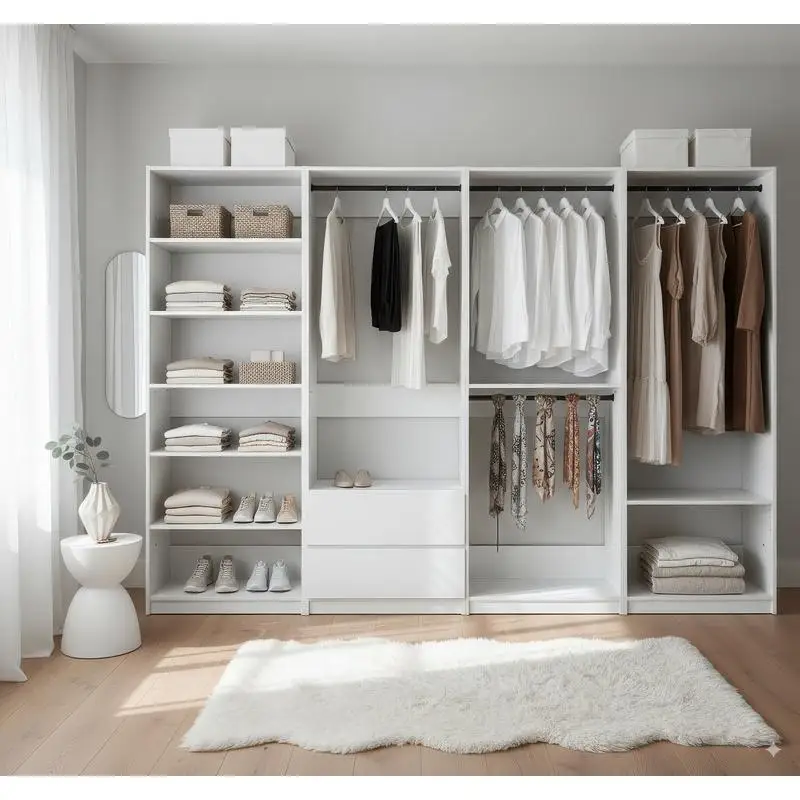 Freestanding Walk-In Wood Closet System for Organized Storage and Style
Freestanding Walk-In Wood Closet System for Organized Storage and Style
