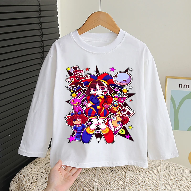 The Amazing Digital Circus Long Sleeved T-shirt for Boys Girls Anime Cartoon Cute T-shirts Children Autumn Fashion Base Layer
The Amazing Digital Circus Long Sleeved T-shirt for Boys Girls Anime Cartoon Cute T-shirts Children Autumn Fashion Base Layer