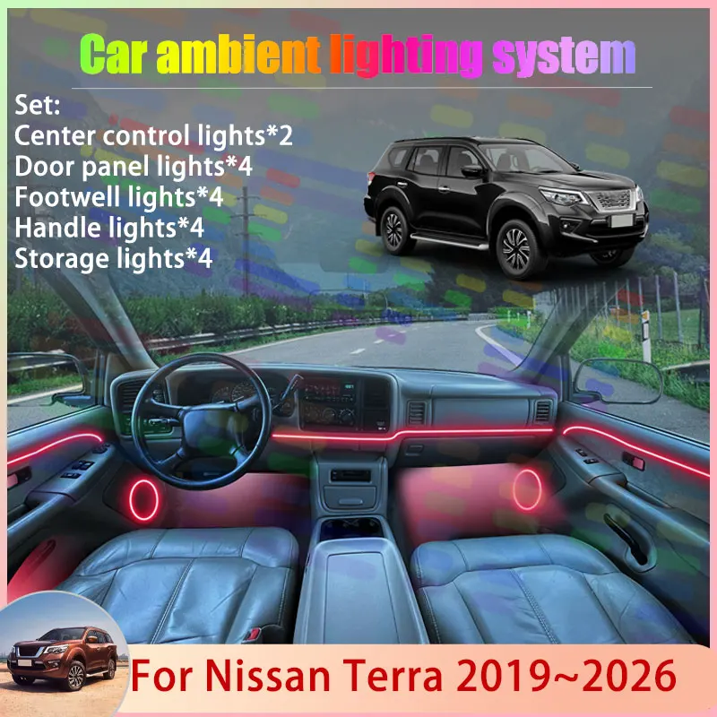 For Nissan Terra 2019~2026 WD23 X-Terra Maanian 2/24 in 1 Car Atmosphere Light Lamp RGB Shade Ensemble Streamer Atmosphere Set
For Nissan Terra 2019~2026 WD23 X-Terra Maanian 2/24 in 1 Car Atmosphere Light Lamp RGB Shade Ensemble Streamer Atmosphere Set