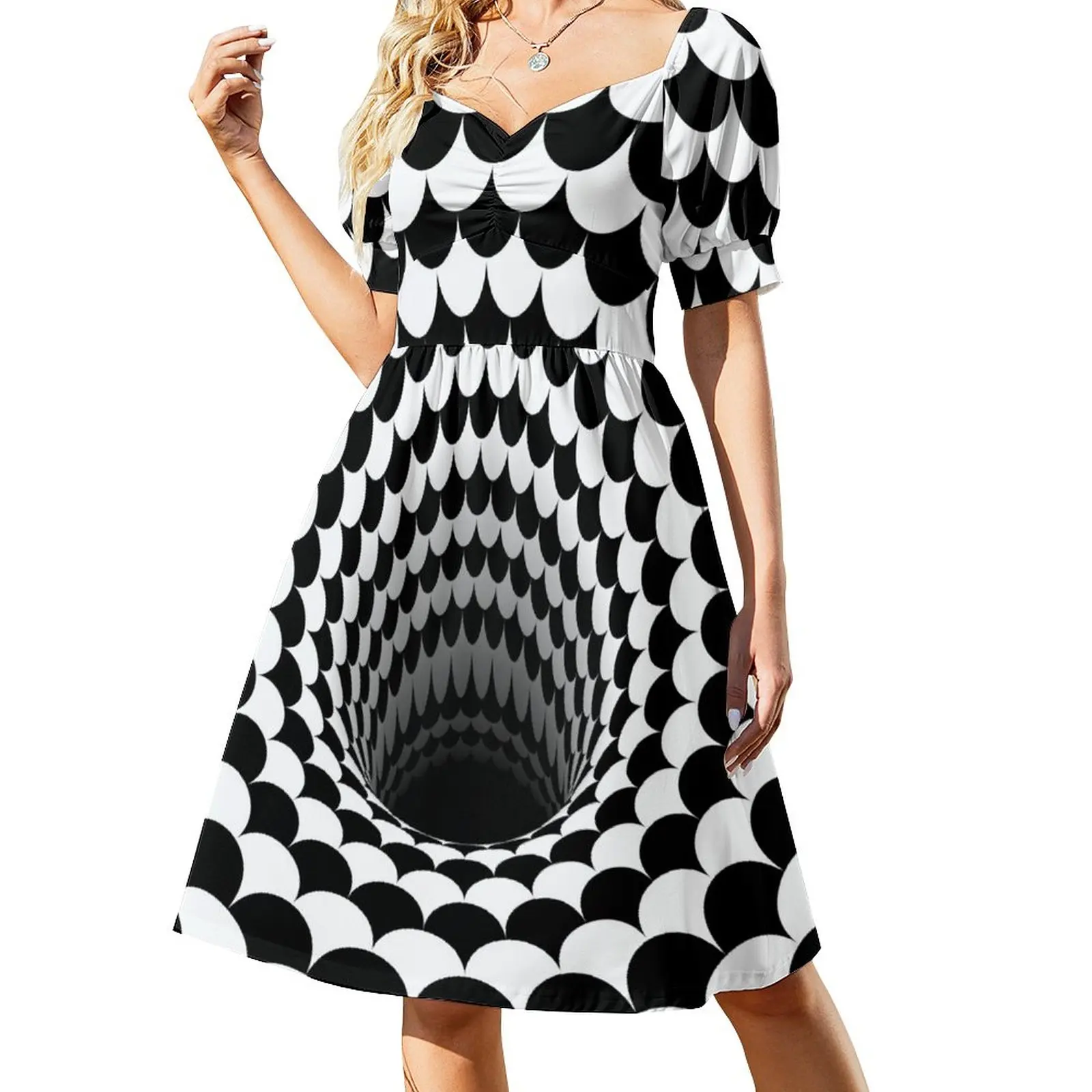 Optical Illusion Black Hole Scales (Black/White) Dress Dress for girls summer outfits for women 2023
Optical Illusion Black Hole Scales (Black/White) Dress Dress for girls summer outfits for women 2023