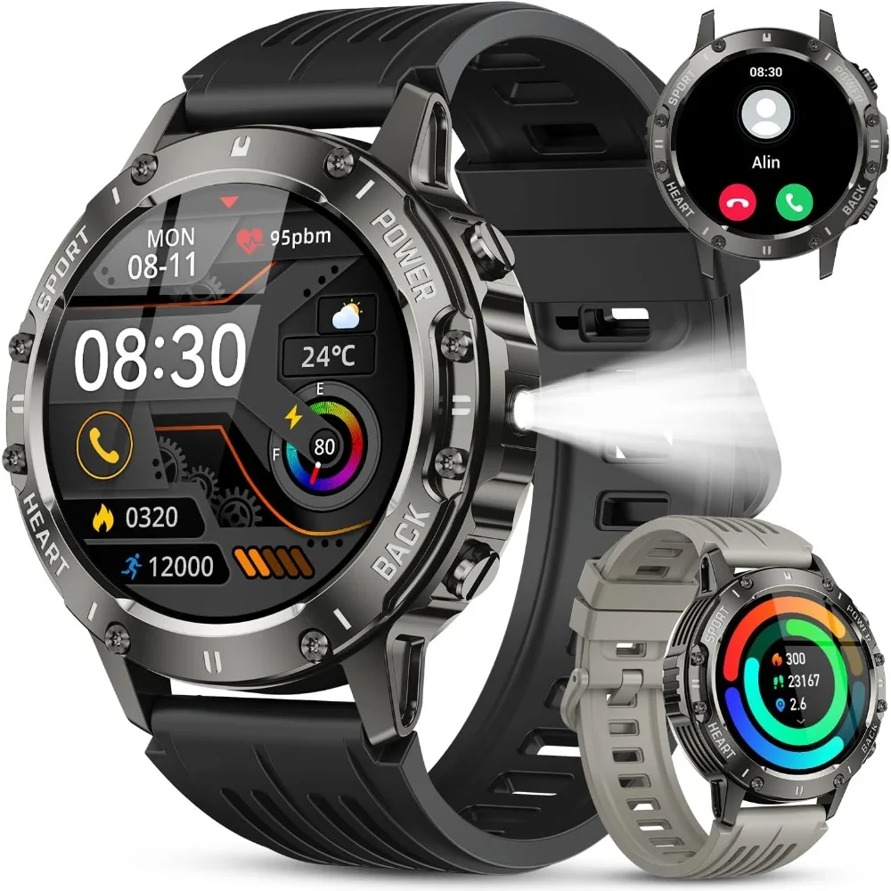 Waterproof Fitness Tracker Watch for Men: Answer Calls, Track Running, Monitor Health and Steps
Waterproof Fitness Tracker Watch for Men: Answer Calls, Track Running, Monitor Health and Steps
