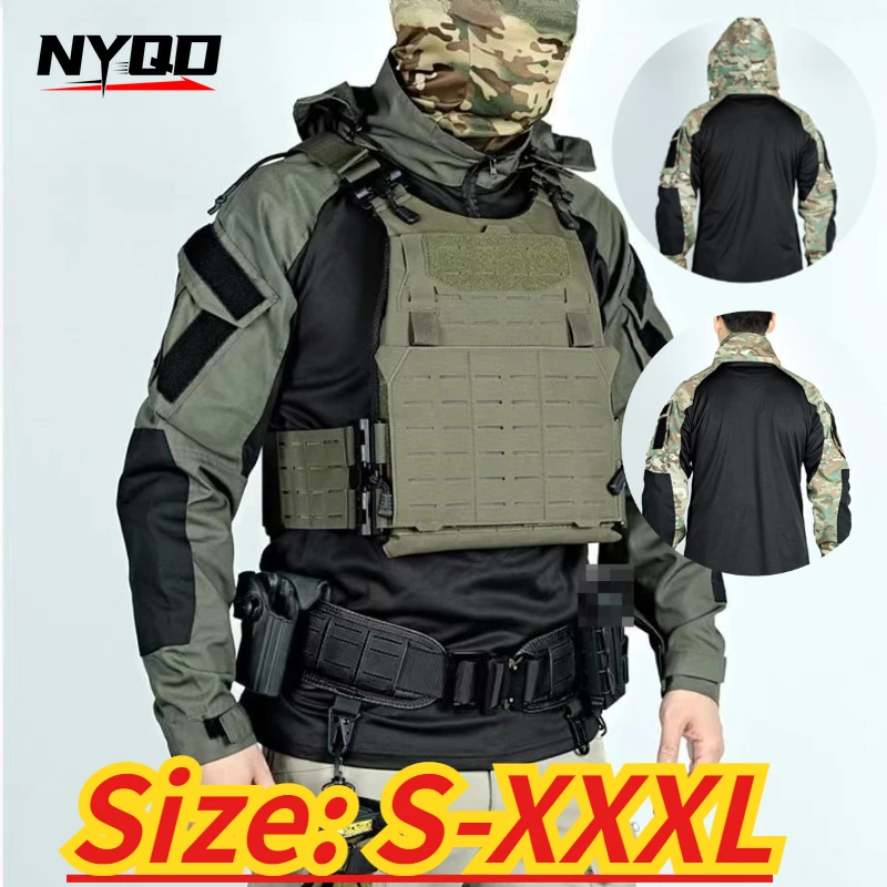 New Frog Suit Long-sleeved Men's Outdoor Loose Elastic Breathable Jacket Tactical Camouflage Mountaineering Suit
New Frog Suit Long-sleeved Men's Outdoor Loose Elastic Breathable Jacket Tactical Camouflage Mountaineering Suit