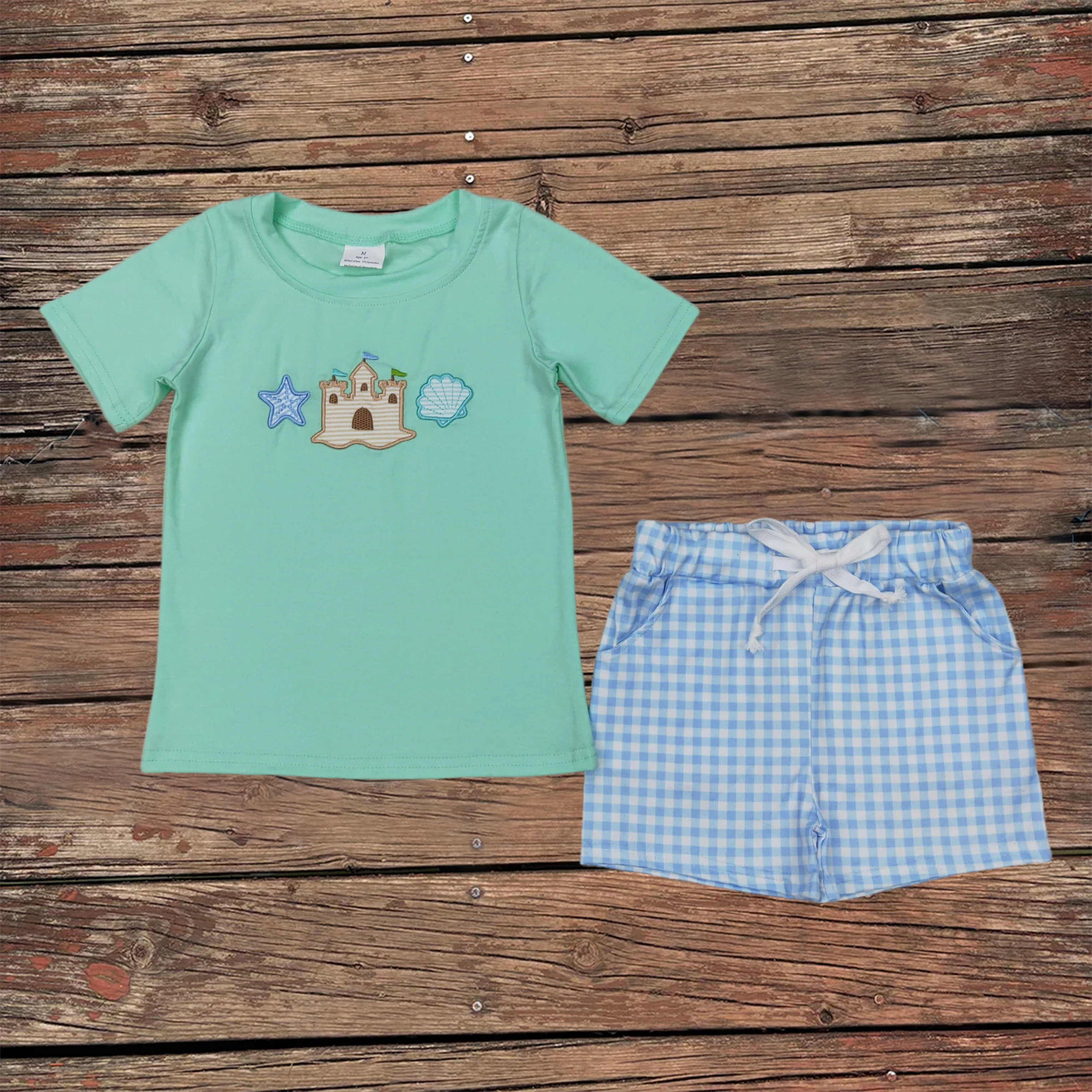 Wholesale Children Short Sleeves Beach Shirt Kids Set Baby Boy Checked Pockets Shorts Outfit Toddler Embroidery Cotton Clothes
Wholesale Children Short Sleeves Beach Shirt Kids Set Baby Boy Checked Pockets Shorts Outfit Toddler Embroidery Cotton Clothes