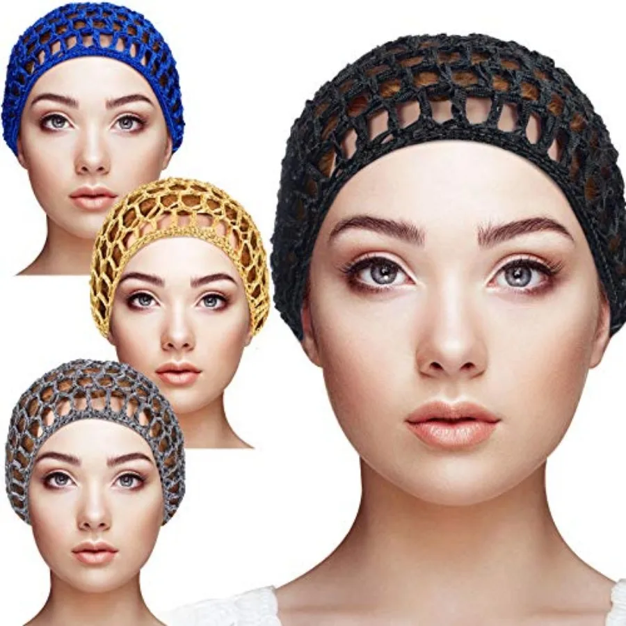 4 Pieces Mesh Crochet Hair Net Rayon Knit Snood Hat Thick Short Women Hairnet Snoods Cover Ornament for Sleeping,,,Khaki
4 Pieces Mesh Crochet Hair Net Rayon Knit Snood Hat Thick Short Women Hairnet Snoods Cover Ornament for Sleeping,,,Khaki