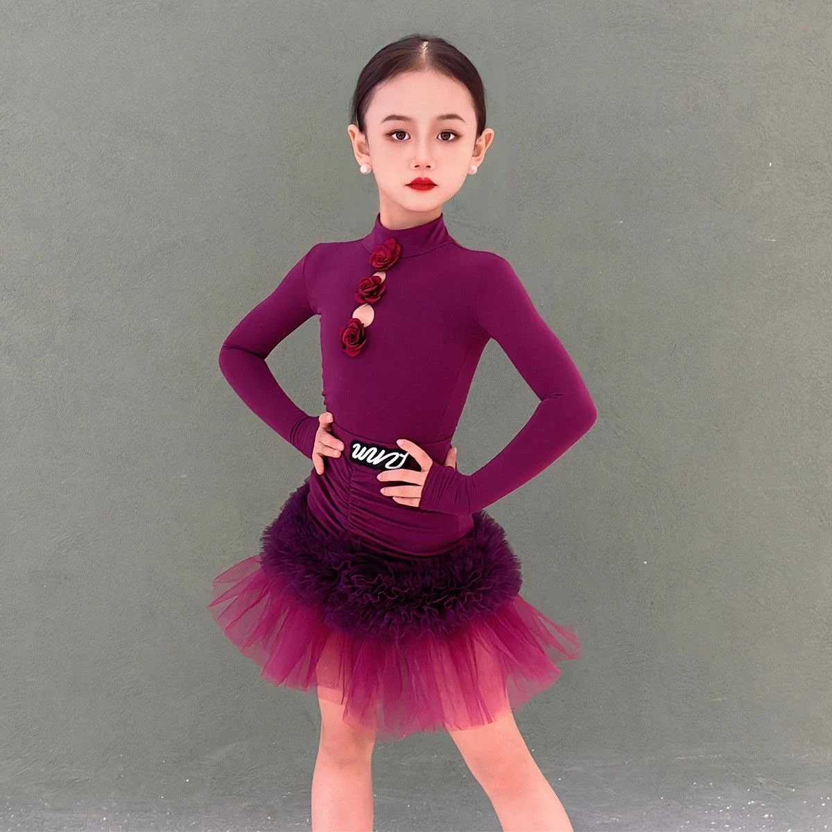 Girls Long Sleeve Latin Dance Dress Ruffle Tutu Skirt Kids Performance Competition Rumba Cha Cha Tango Costume Autumn
Girls Long Sleeve Latin Dance Dress Ruffle Tutu Skirt Kids Performance Competition Rumba Cha Cha Tango Costume Autumn