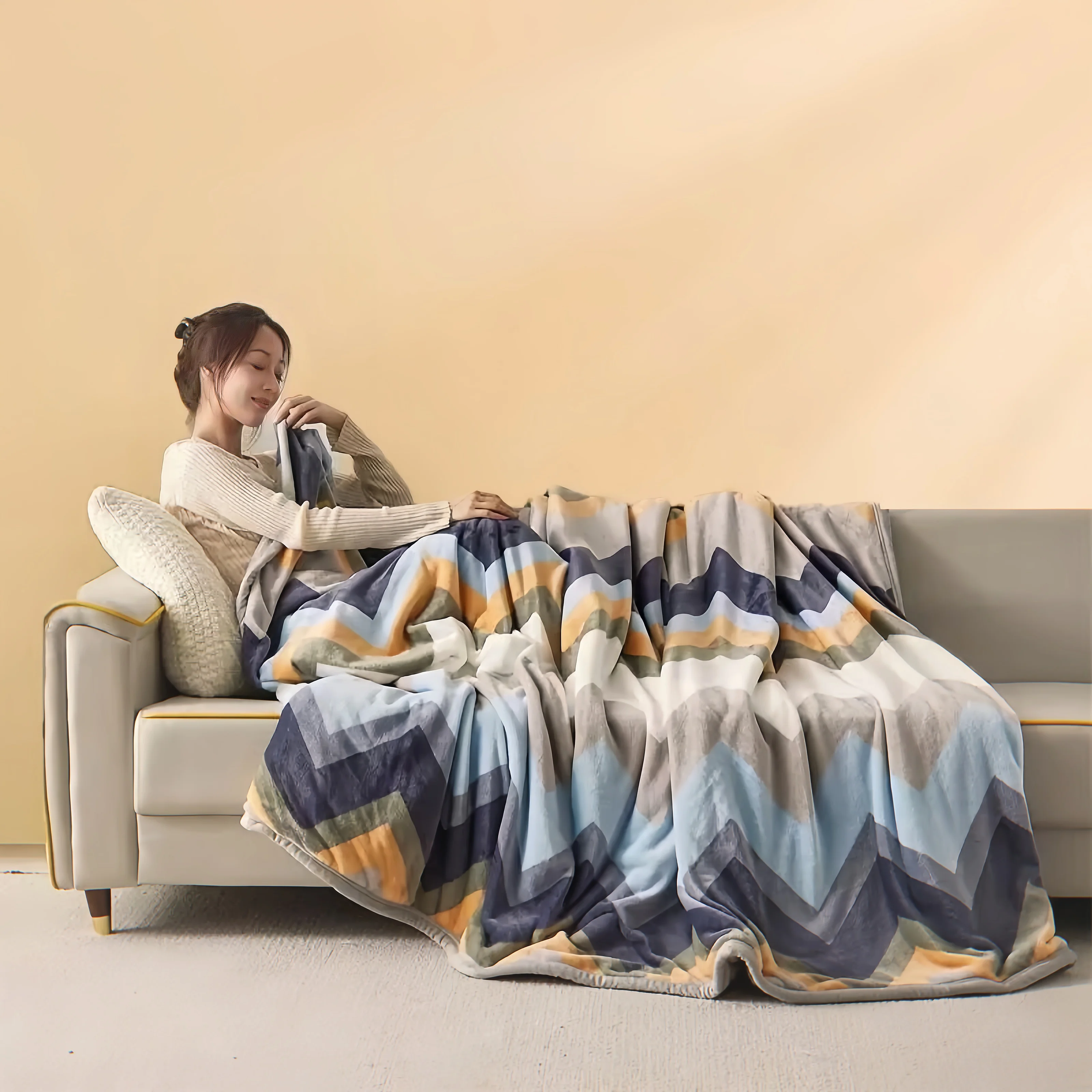 Ultra-Soft Heavyweight Flannel Blanket - All-Season Cozy Plush for Air Conditioning, Bed & Sofa - Thickened Thermal Design with
Ultra-Soft Heavyweight Flannel Blanket - All-Season Cozy Plush for Air Conditioning, Bed & Sofa - Thickened Thermal Design with