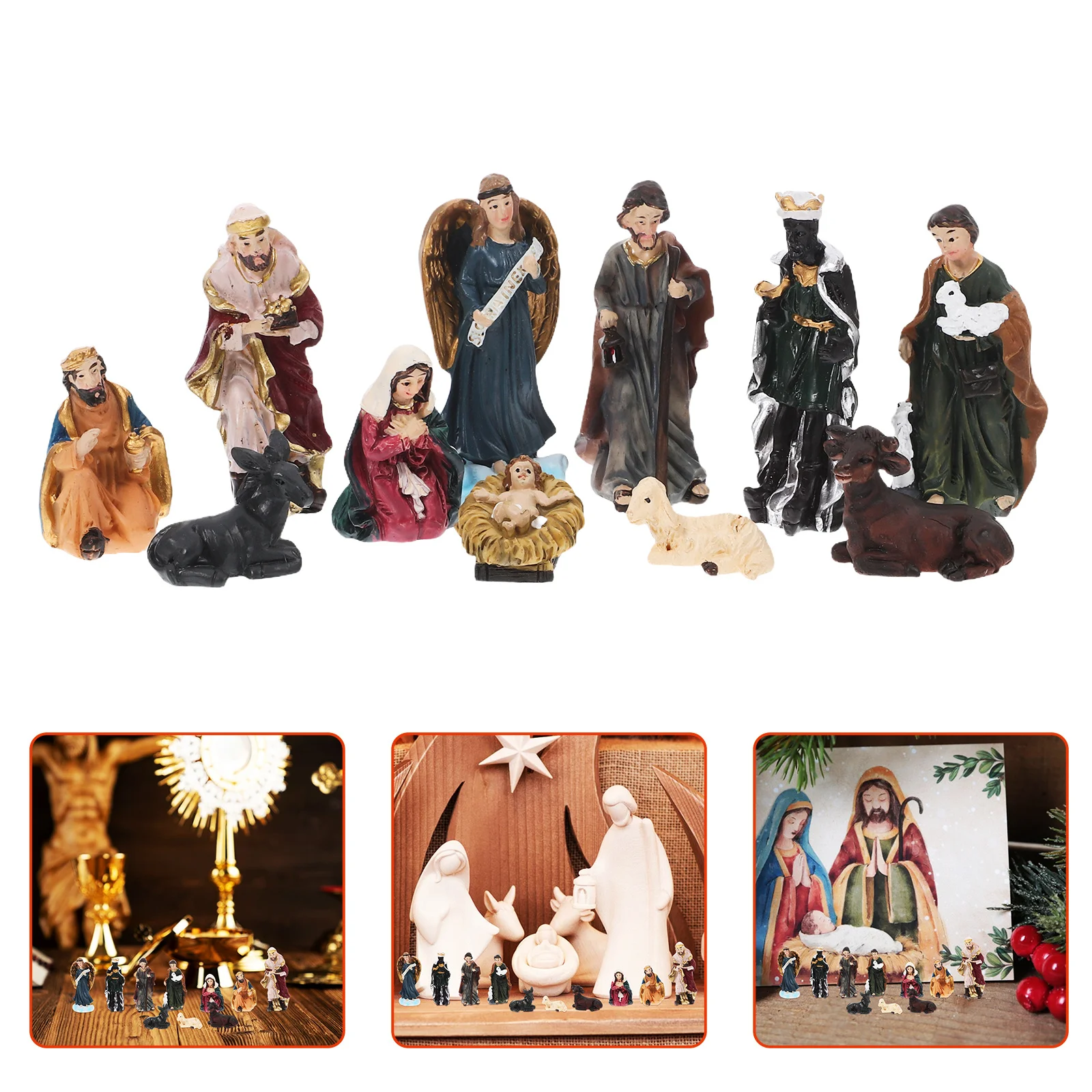 1Set Jesus Nativity Christmas Sculpture Exquisite Religious Ornament Desktop Decoration Holiday Gift Figurine Religious Statues
1Set Jesus Nativity Christmas Sculpture Exquisite Religious Ornament Desktop Decoration Holiday Gift Figurine Religious Statues