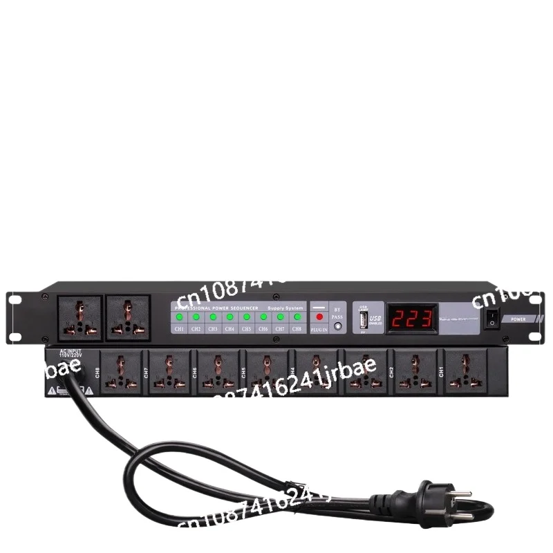 Professional Power Sequencer 8-way Sequence Controller High Power Manager Socket Stage Computer Central Control
Professional Power Sequencer 8-way Sequence Controller High Power Manager Socket Stage Computer Central Control