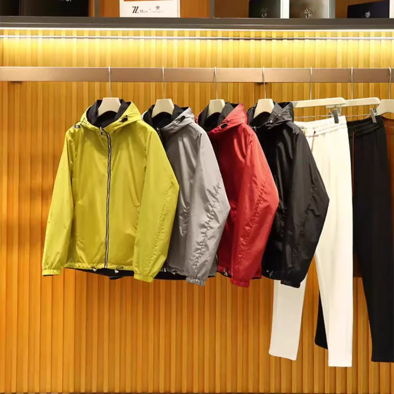 Spring Autumn New Men's Lightweight Luxury Outdoor Casual Sports Double-Sided Wear Hooded Tee-Proof Jaet Coat
Spring Autumn New Men's Lightweight Luxury Outdoor Casual Sports Double-Sided Wear Hooded Tee-Proof Jaet Coat