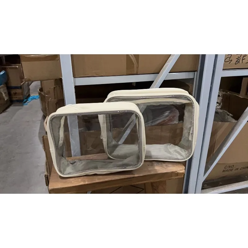 2 size Clear PVC Makeup Bag Large Capacity Waterproof Travel Toiletry Pouch for Women Gym Swimming Cosmetic Storage
2 size Clear PVC Makeup Bag Large Capacity Waterproof Travel Toiletry Pouch for Women Gym Swimming Cosmetic Storage