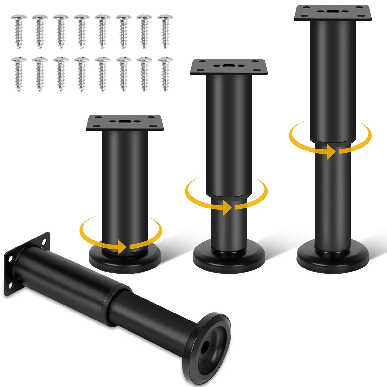 4pcs Adjustable Height Metal Furniture Legs For Bed Sofa Cabinet Table Heavy Duty Support 7.08-12.2 Inch
4pcs Adjustable Height Metal Furniture Legs For Bed Sofa Cabinet Table Heavy Duty Support 7.08-12.2 Inch