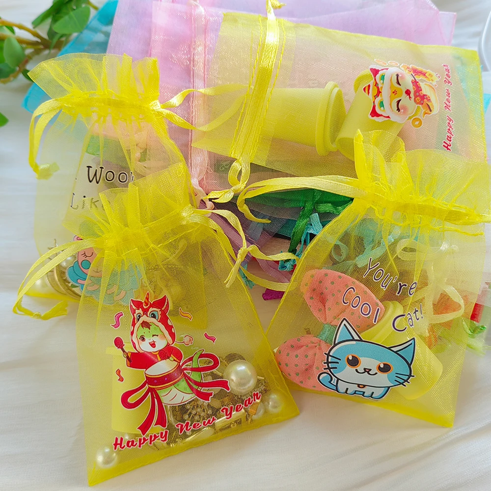 100Pack Custom Logo 5x7 inches Yellow Organza Mesh Bags Drawstring Gift Jewellry Pouches for Candy Wedding Favors Christmas
100Pack Custom Logo 5x7 inches Yellow Organza Mesh Bags Drawstring Gift Jewellry Pouches for Candy Wedding Favors Christmas 