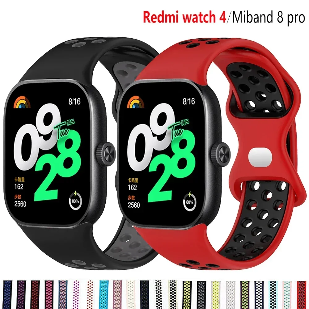 Sport Silicone strap for Redmi Watch 4 Replacement Breathable Bracelet watchband correa for Xiaomi mi Band 8 Pro Belt
Sport Silicone strap for Redmi Watch 4 Replacement Breathable Bracelet watchband correa for Xiaomi mi Band 8 Pro Belt