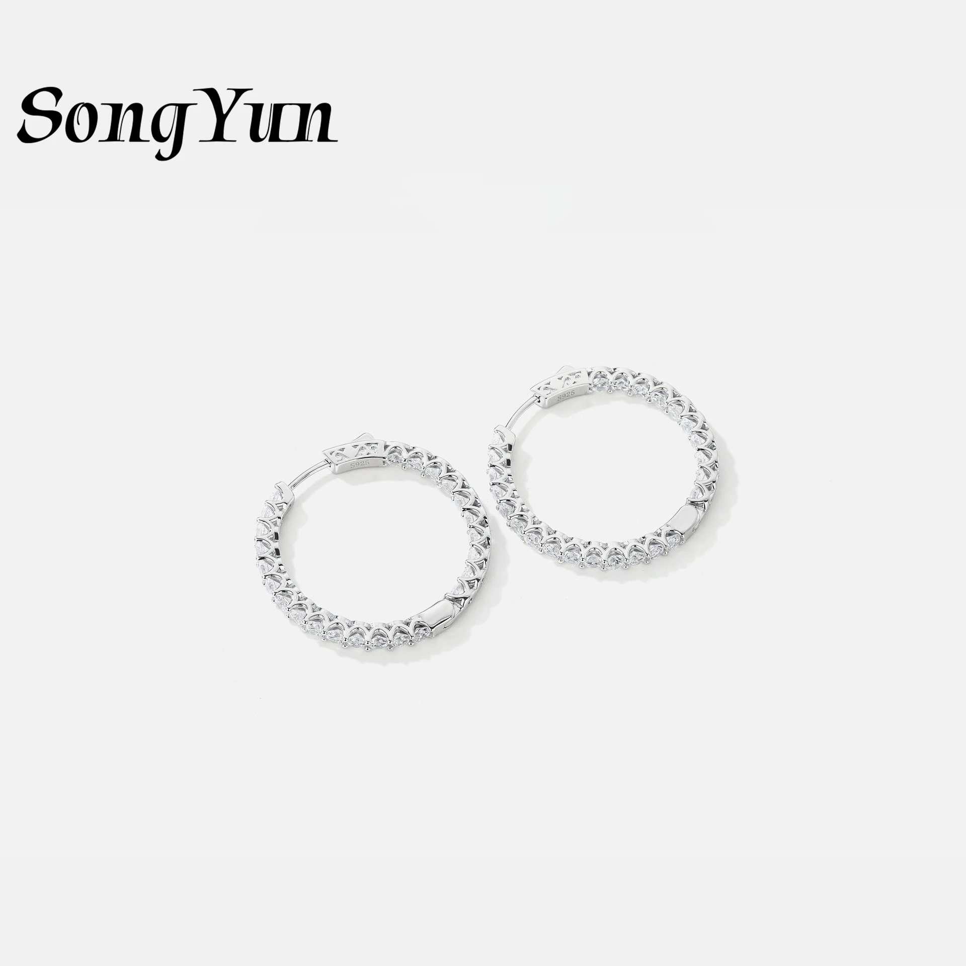SongYun Jewelry 925 Sterling Silver Hoop Earrings Women High Carbon Diamond Gemstones s925 Silver Stud Drop Earrings Accessories
SongYun Jewelry 925 Sterling Silver Hoop Earrings Women High Carbon Diamond Gemstones s925 Silver Stud Drop Earrings Accessories