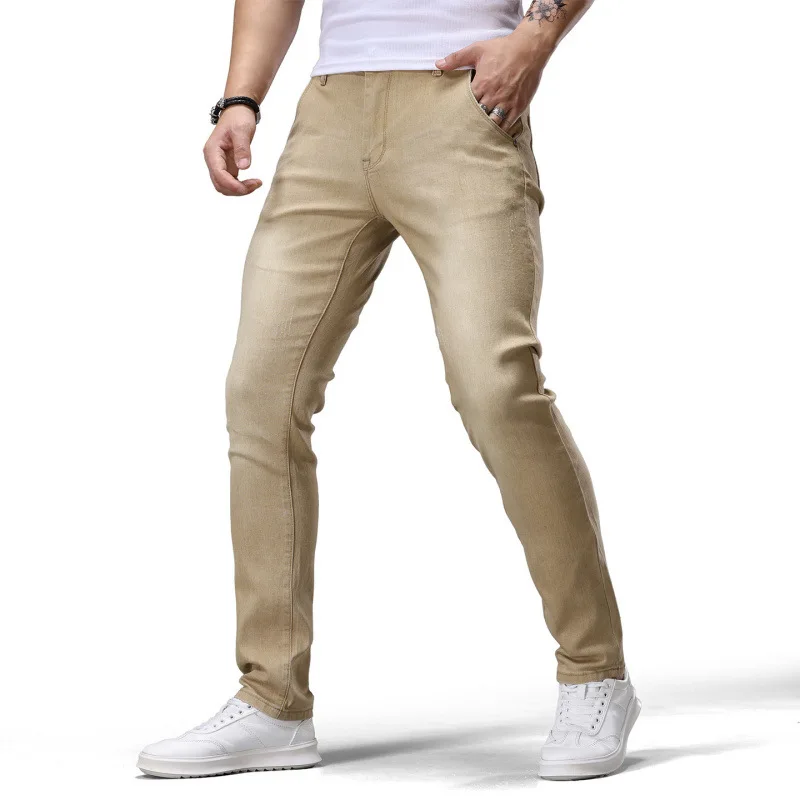 Four season fashionable small leg jeans men, classic and simple street style trend small leg elastic pants
Four season fashionable small leg jeans men, classic and simple street style trend small leg elastic pants