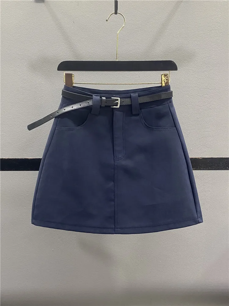 Navy High Waist A-Line Skirt Women's Spring Summer New Style Slimming Versatile Anti-Light Short Skirt Casual Cotton Pol...
Navy High Waist A-Line Skirt Women's Spring Summer New Style Slimming Versatile Anti-Light Short Skirt Casual Cotton Pol...