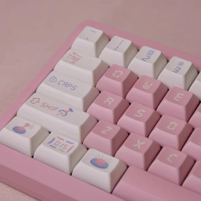 Grab doll theme keycap KCA height cute pink blue full set of mechanical keyboard original keys
Grab doll theme keycap KCA height cute pink blue full set of mechanical keyboard original keys