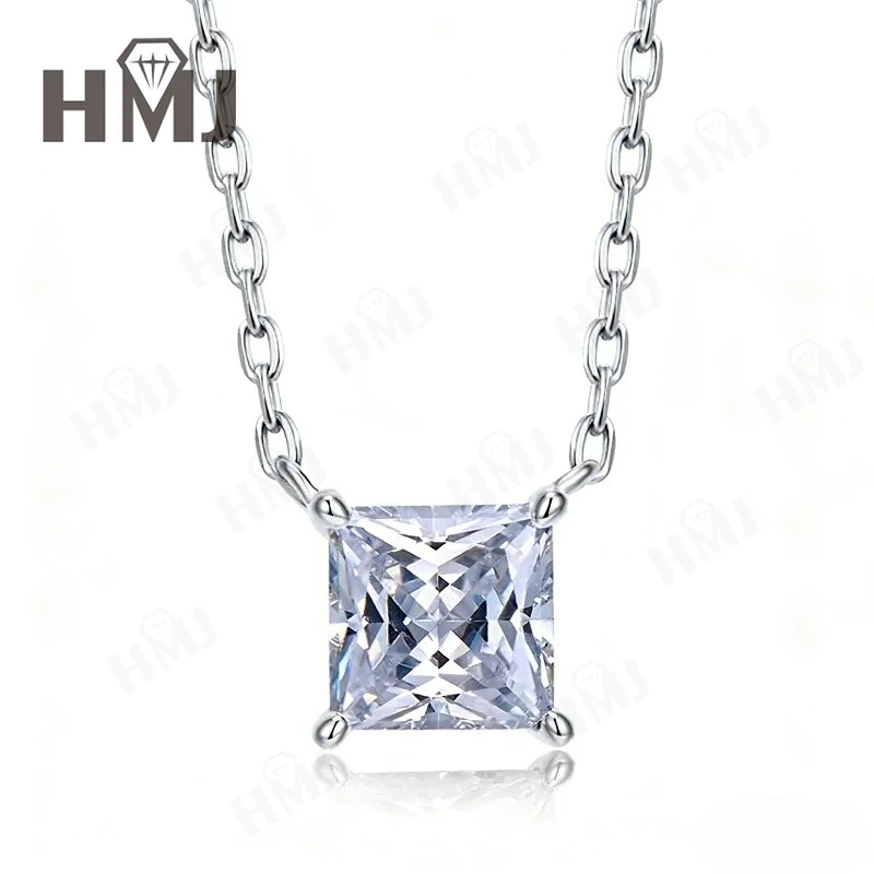 Moissanite Necklace 1CT Princess Cut Pendant 925 Sterling Silver Sparkling Fine Jewelry Gift for Ladies Wedding Birthday Party
Moissanite Necklace 1CT Princess Cut Pendant 925 Sterling Silver Sparkling Fine Jewelry Gift for Ladies Wedding Birthday Party