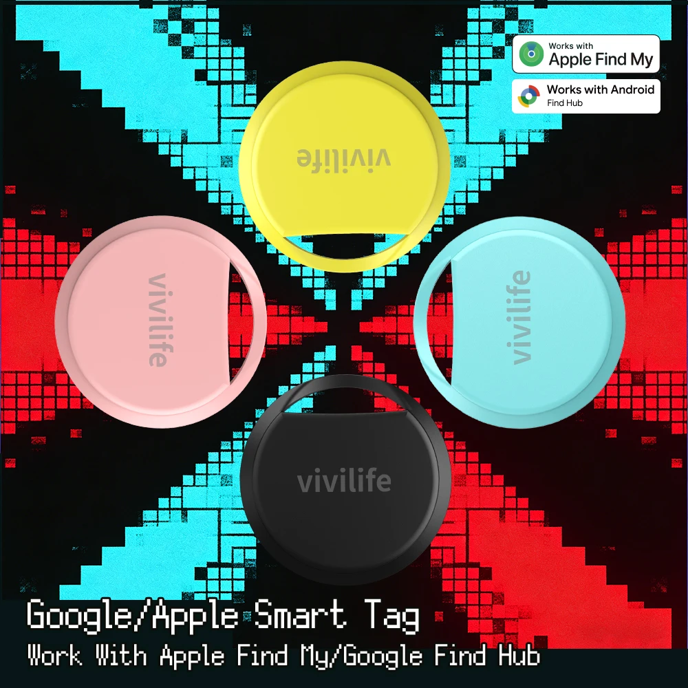 Smart Tag Bluetooth Tracker Works with Apple Find My and Android Find My Device Anti Lost Key Finder for Wallet Keys Bag Luggage
Smart Tag Bluetooth Tracker Works with Apple Find My and Android Find My Device Anti Lost Key Finder for Wallet Keys Bag Luggage