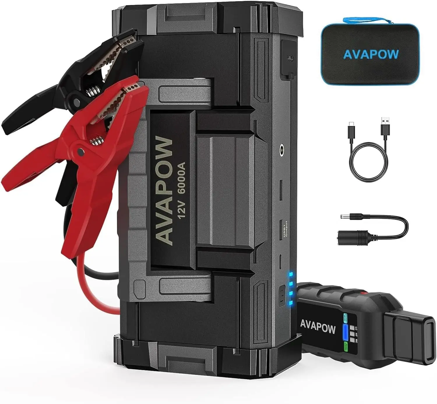 6000A Car Battery Jump Starter(for All Gas or up to 12L Diesel) Powerful Car Jump Starter with Dual USB Quick Charge and DC
6000A Car Battery Jump Starter(for All Gas or up to 12L Diesel) Powerful Car Jump Starter with Dual USB Quick Charge and DC