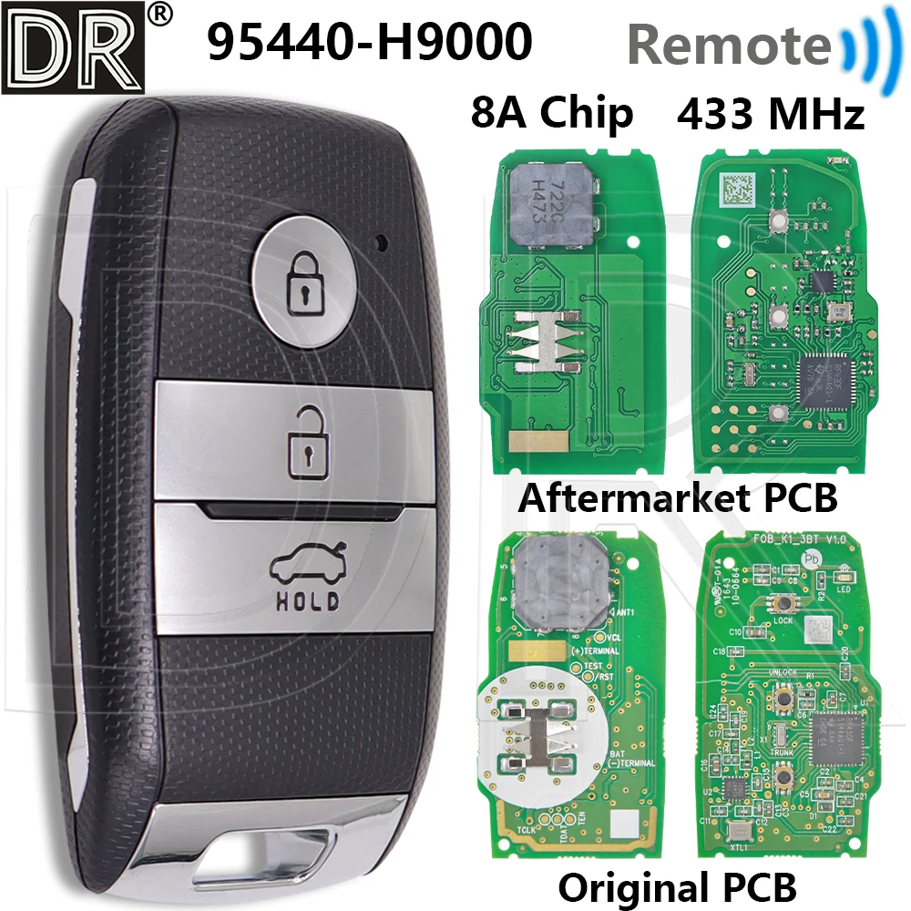 Great 95440-H9000 8A Chip 433MHz FCCID:SYEC3FOB1611 Aftermarket/Original Proximity Car Remote Control Key For Kia Rio 2017 2018
Great 95440-H9000 8A Chip 433MHz FCCID:SYEC3FOB1611 Aftermarket/Original Proximity Car Remote Control Key For Kia Rio 2017 2018