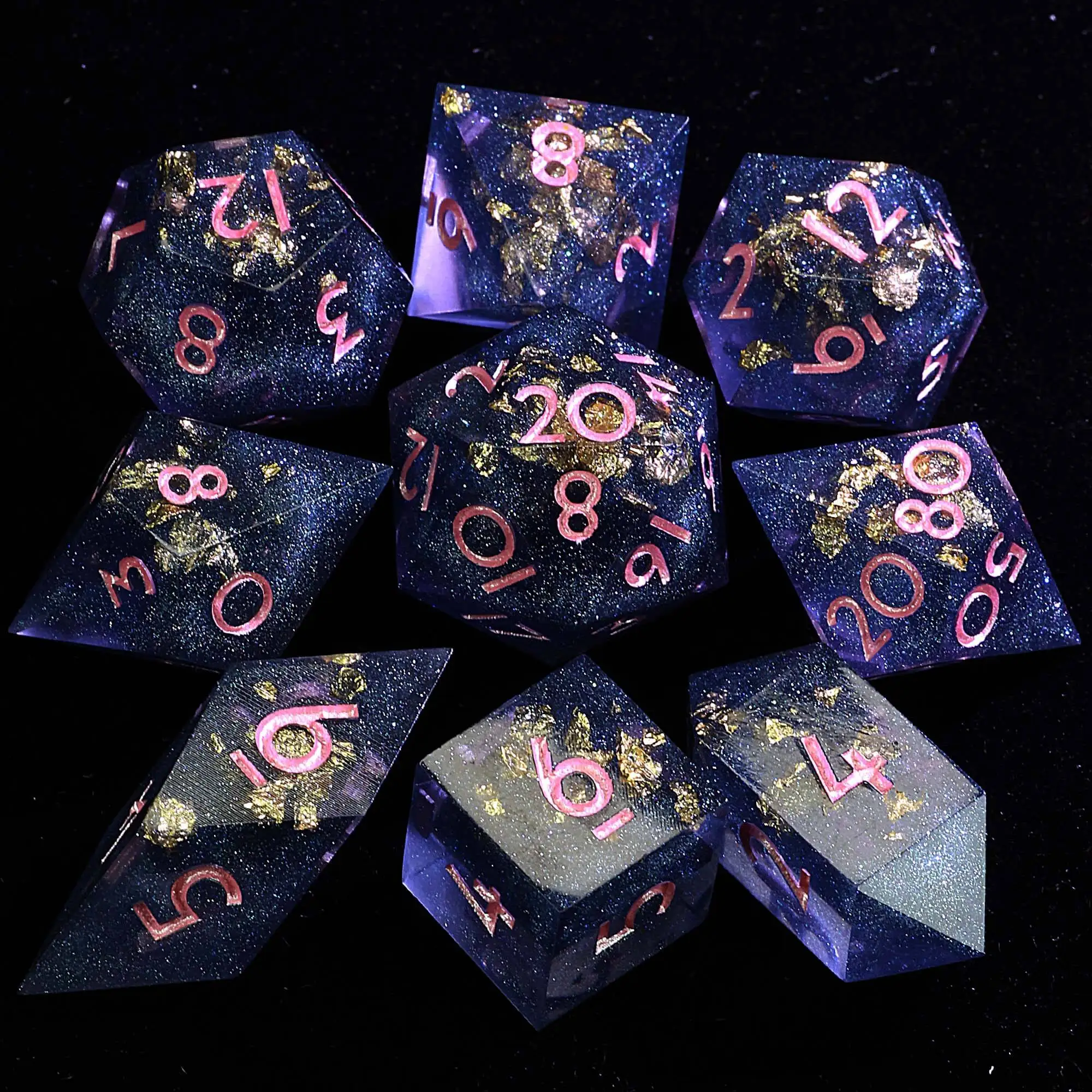 9 Polyhedral Resin Set of DnD Dice Abyssal Frost Ember
9 Polyhedral Resin Set of DnD Dice Abyssal Frost Ember