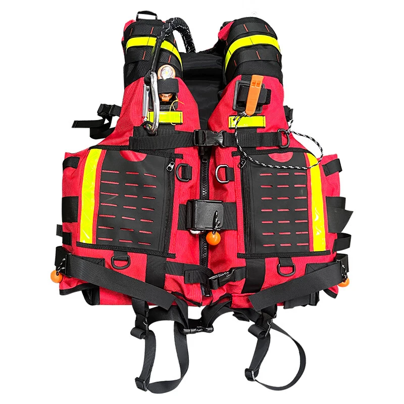 Rescue Vest.Heavy-Duty 190N Buoyancy Fire-Fighting Rescue Life Jacket Water and Rapid-Saving Equipment in Red Color
Rescue Vest.Heavy-Duty 190N Buoyancy Fire-Fighting Rescue Life Jacket Water and Rapid-Saving Equipment in Red Color