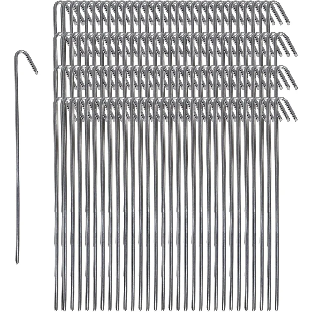 120 упаковок металлических кольев для палаток, 9-дюймовые крючки для окантовки сада из оцинкованной стали для наружного использования
120 упаковок металлических кольев для палаток, 9-дюймовые крючки для окантовки сада из оцинкованной стали для наружного использования