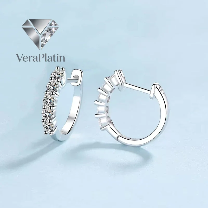 VeraPlatin Women Engagement 18K White Gold Hoop Earrings Lady Wedding Party 1CT Moissanite Diamond Girl Friend PT950 Platinum Bi
VeraPlatin Women Engagement 18K White Gold Hoop Earrings Lady Wedding Party 1CT Moissanite Diamond Girl Friend PT950 Platinum Bi