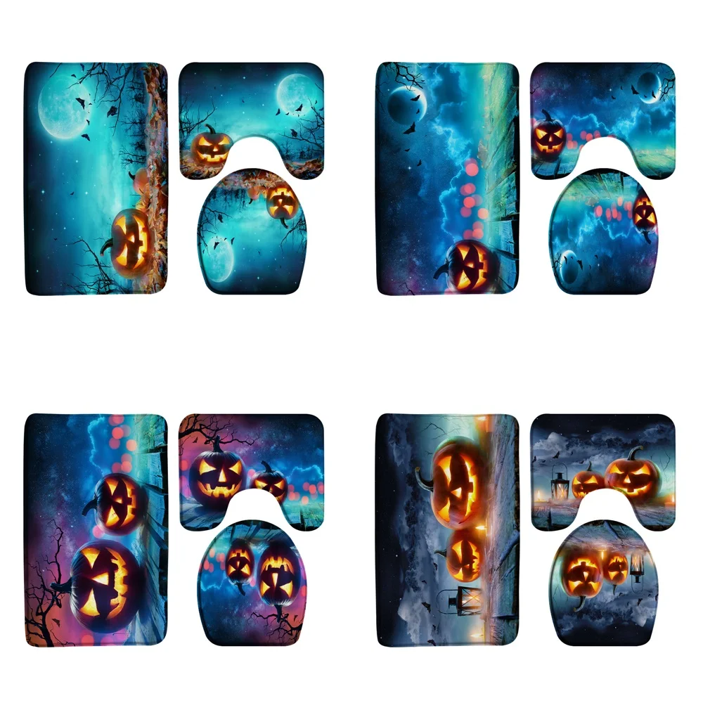 Halloween Night Full Moon Bath Mat Set Non-Slip Pumpkin Wooden Bridge Bathroom Rug Carpet Toilet Seat Cover Flannel Soft Doormat
Halloween Night Full Moon Bath Mat Set Non-Slip Pumpkin Wooden Bridge Bathroom Rug Carpet Toilet Seat Cover Flannel Soft Doormat