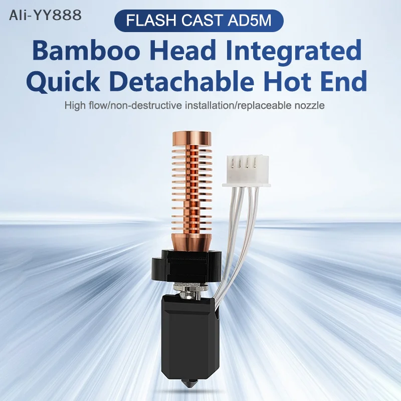 Модернизированный комплект Hotend для Flashforge Adventurer 5M/5M Pro Hotend AD5M, керамический нагревательный блок и быстросъемное сопло из твердой стали
Модернизированный комплект Hotend для Flashforge Adventurer 5M/5M Pro Hotend AD5M, керамический нагревательный блок и быстросъемное сопло из твердой стали