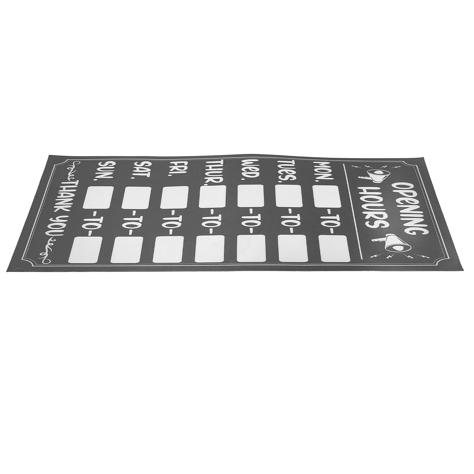 Adhesive Business Hours Sign Fade Proof Opening Signs for Bank Store PVC Strong Backing Decor Plates Time Indicator
Adhesive Business Hours Sign Fade Proof Opening Signs for Bank Store PVC Strong Backing Decor Plates Time Indicator