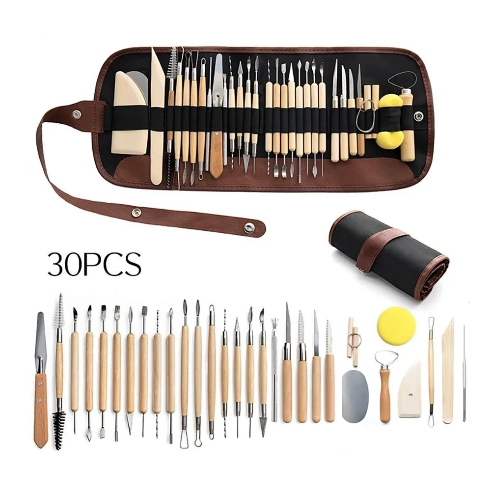 30PCS Art Pottery Tools for Sculpting Wooden Handle Clay Tool Kit Repairing Ceramic Tool for Modeling Ceramics Tools Kits Kiln
30PCS Art Pottery Tools for Sculpting Wooden Handle Clay Tool Kit Repairing Ceramic Tool for Modeling Ceramics Tools Kits Kiln