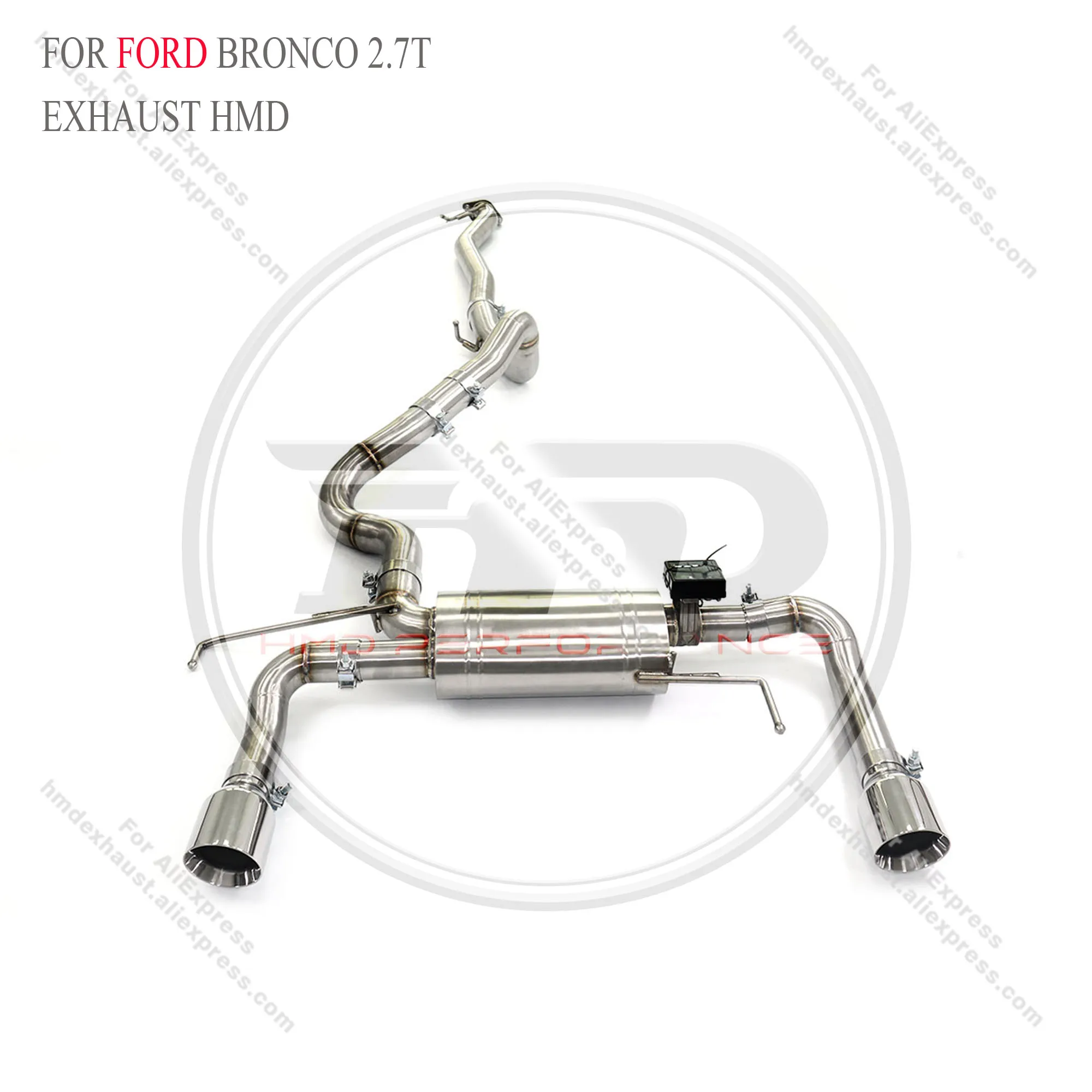 HMD Stainless Steel Exhaust System Performance Catback For Ford Bronco 2.7T Car Valve Muffler
HMD Stainless Steel Exhaust System Performance Catback For Ford Bronco 2.7T Car Valve Muffler