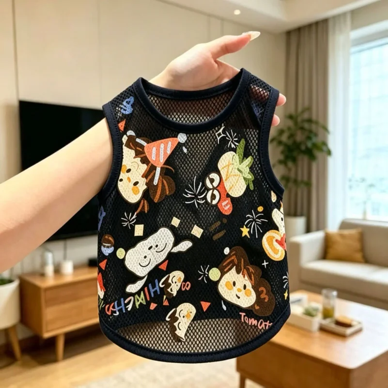 Cartoon Mesh Dog Vest Breathable Summer Pet Clothes for Small Dog Cat Chihuahua Yorkshire T-Shirt Puppy Sleeveless Cooling Shirt
Cartoon Mesh Dog Vest Breathable Summer Pet Clothes for Small Dog Cat Chihuahua Yorkshire T-Shirt Puppy Sleeveless Cooling Shirt