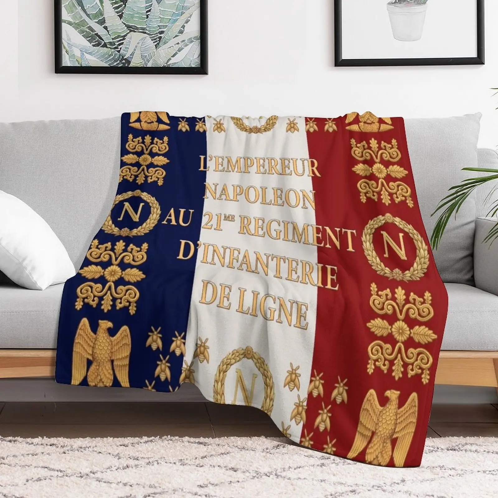 Napoleonic French drapeaux of the 21me D'infanterie de Ligne 1812 Throw Blanket warm for winter heavy to sleep Blankets
Napoleonic French drapeaux of the 21me D'infanterie de Ligne 1812 Throw Blanket warm for winter heavy to sleep Blankets