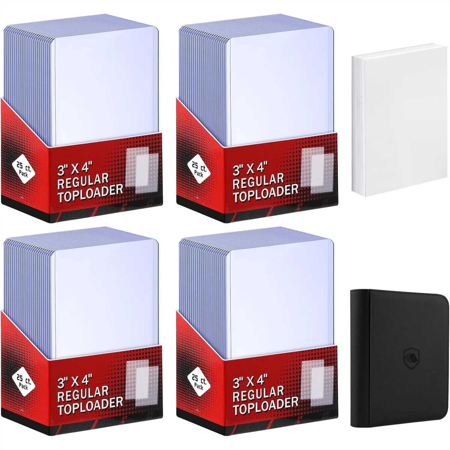 200 Card Sleeves Top Loaders for Cards with 96-Pocket Binder, 3x4 Hard Plastic Protector for Sports Trading Cards
200 Card Sleeves Top Loaders for Cards with 96-Pocket Binder, 3x4 Hard Plastic Protector for Sports Trading Cards