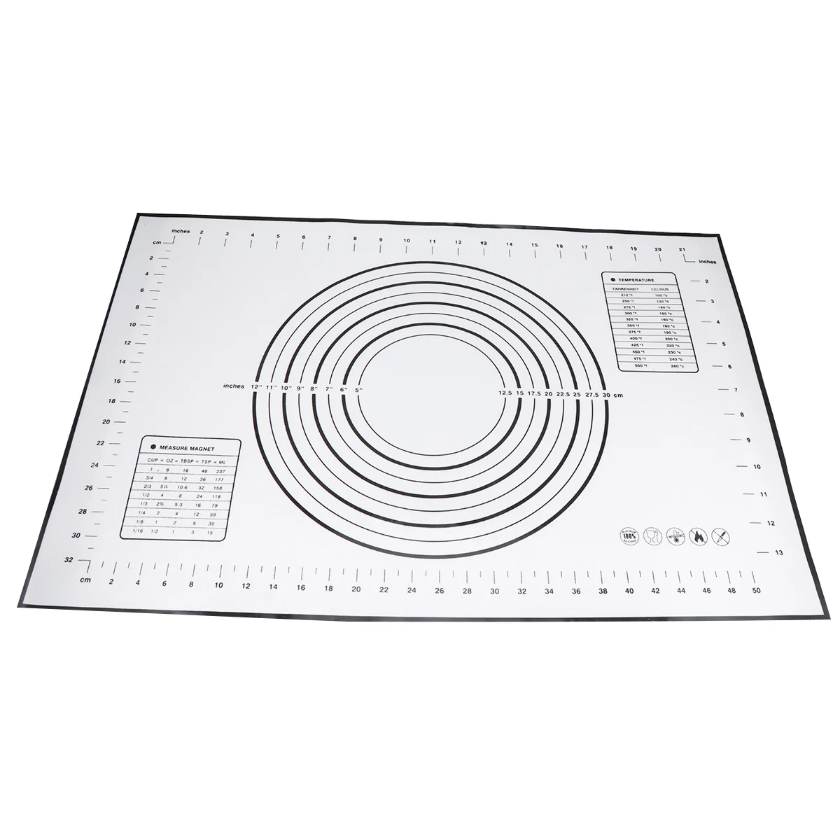 Rolling Pin Pastry Work Measurement Mat For Dough Silicone Baking Mats with Measurements
Rolling Pin Pastry Work Measurement Mat For Dough Silicone Baking Mats with Measurements