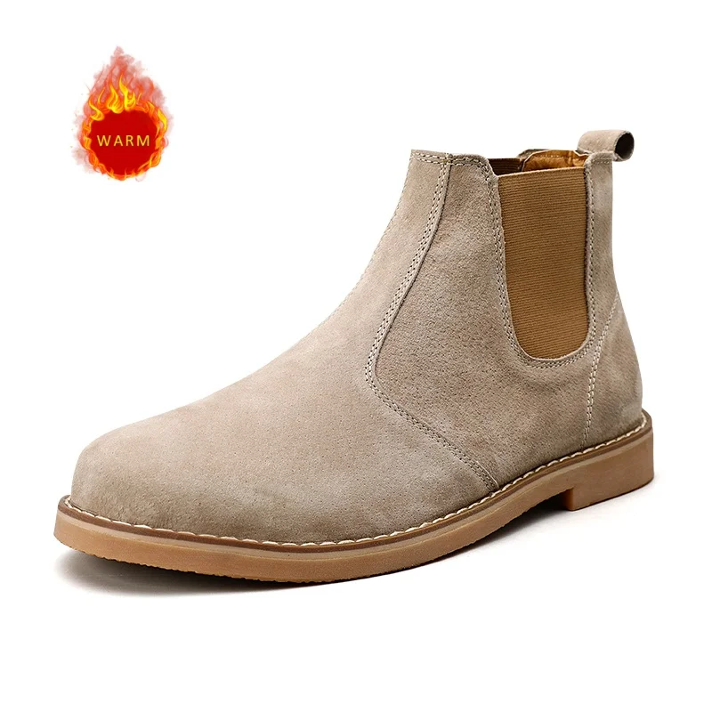 Winter New Men's High Top Workwear Shoes British Style Brown Men's Chelsea Boots Plush Cotton Shoes Thick Soles Casual Classic
Winter New Men's High Top Workwear Shoes British Style Brown Men's Chelsea Boots Plush Cotton Shoes Thick Soles Casual Classic