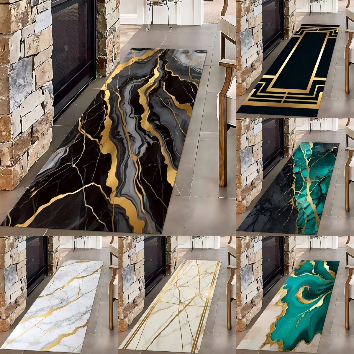 Black Gold Marble Long Hallway Rug Runners, Modern Gold Texture Indoor Carpet, Cozy Breathable Foldable Carpets, Area Rug
Black Gold Marble Long Hallway Rug Runners, Modern Gold Texture Indoor Carpet, Cozy Breathable Foldable Carpets, Area Rug