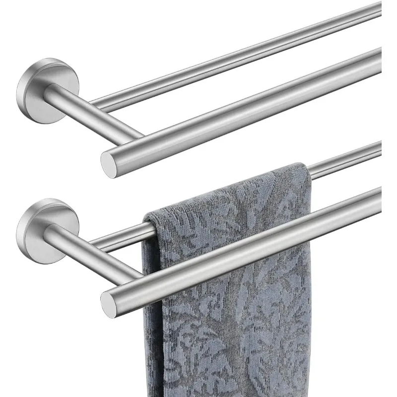 Double Bath Towel Bar, Thicken 0.8mm Towel Rack for Bathroom, Towel Holder , 33 in Total Length 2 Pack,
Double Bath Towel Bar, Thicken 0.8mm Towel Rack for Bathroom, Towel Holder , 33 in Total Length 2 Pack,