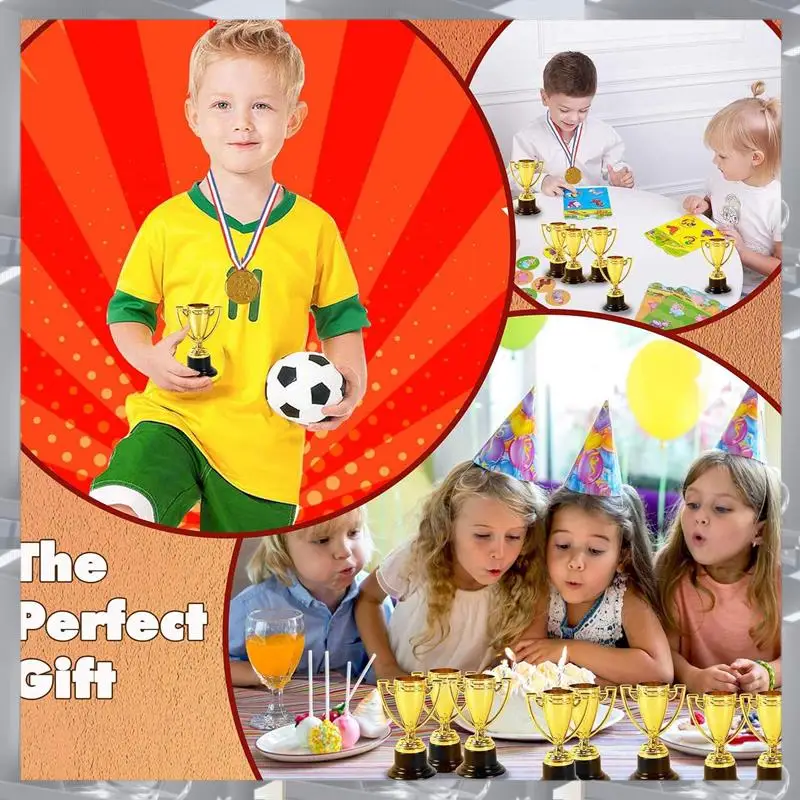 A84F-20 Pcs Mini Trophies And 20 Pcs Medals Awards , Winner Medals For Kids And Adults - Perfect For Party Favors Gold+Black
A84F-20 Pcs Mini Trophies And 20 Pcs Medals Awards , Winner Medals For Kids And Adults - Perfect For Party Favors Gold+Black