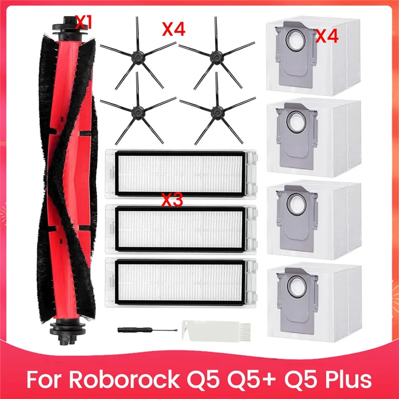EYFL-запасные части для робота-пылесоса Roborock Q5 Q5 + Q5 Plus, основные боковые щетки, фильтры Hepa, мешки для пыли
EYFL-запасные части для робота-пылесоса Roborock Q5 Q5 + Q5 Plus, основные боковые щетки, фильтры Hepa, мешки для пыли