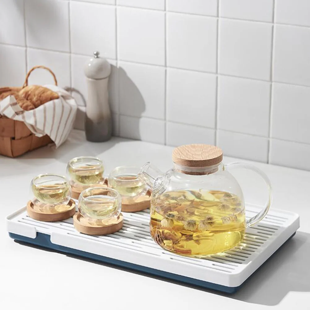 1Pcs Rectangular Tea Tray Double-Layer Drain Tray for Kitchen Household Cup Bowl Storage Practical Draining Tableware Mat 
1Pcs Rectangular Tea Tray Double-Layer Drain Tray for Kitchen Household Cup Bowl Storage Practical Draining Tableware Mat